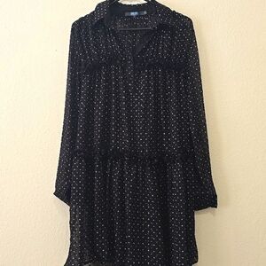Eva Franco Haven Ruffle Polka Dot Tunic Dress size 6 Anthropologie
